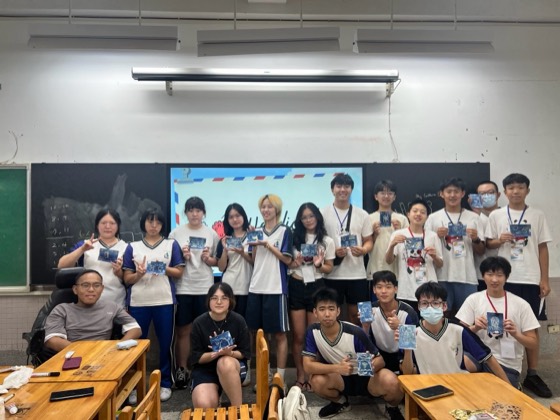 Sihu Senior High, 3 August — introductions and blueprint postcards