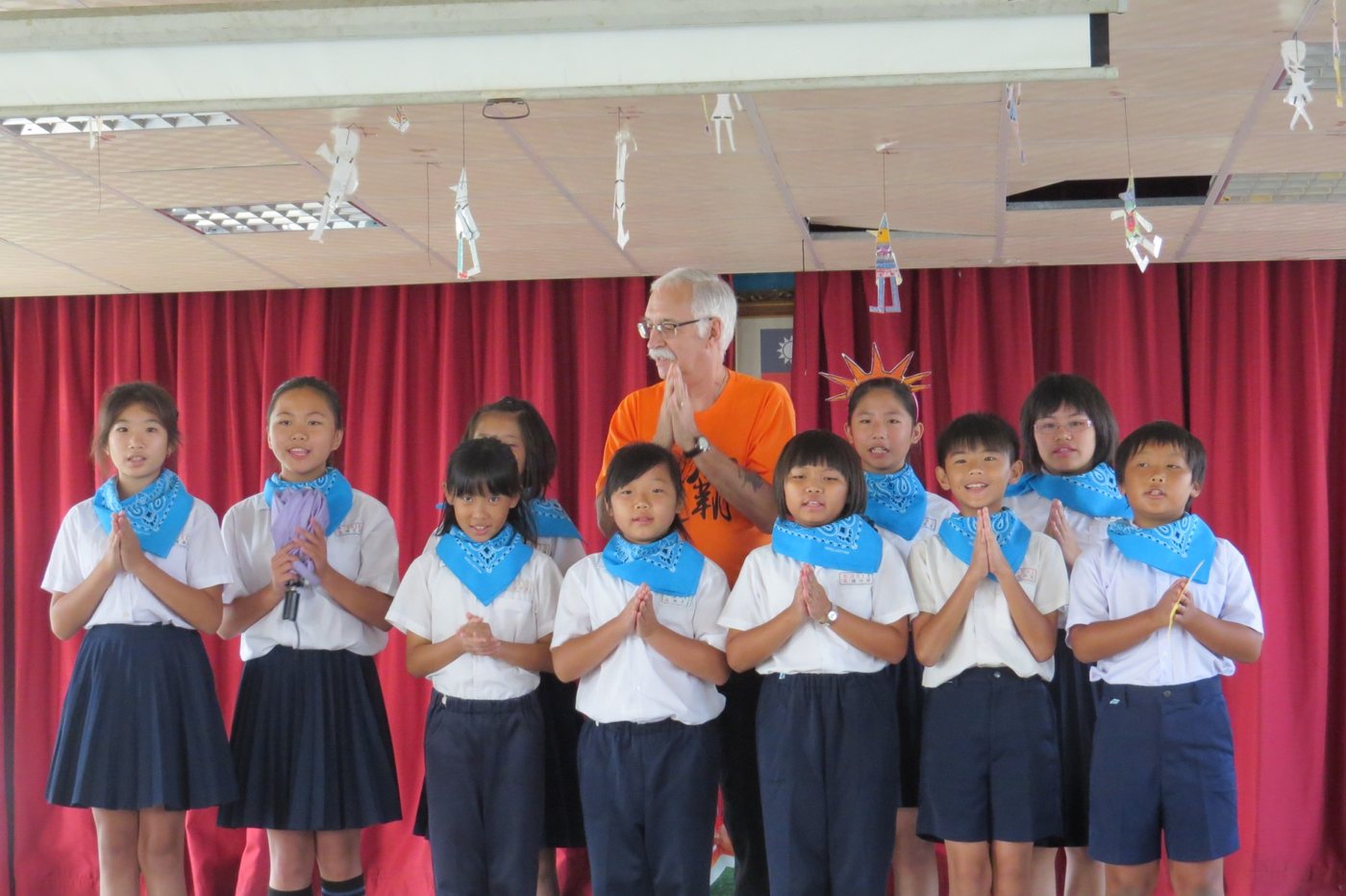 Grandpa Mike during a school visit