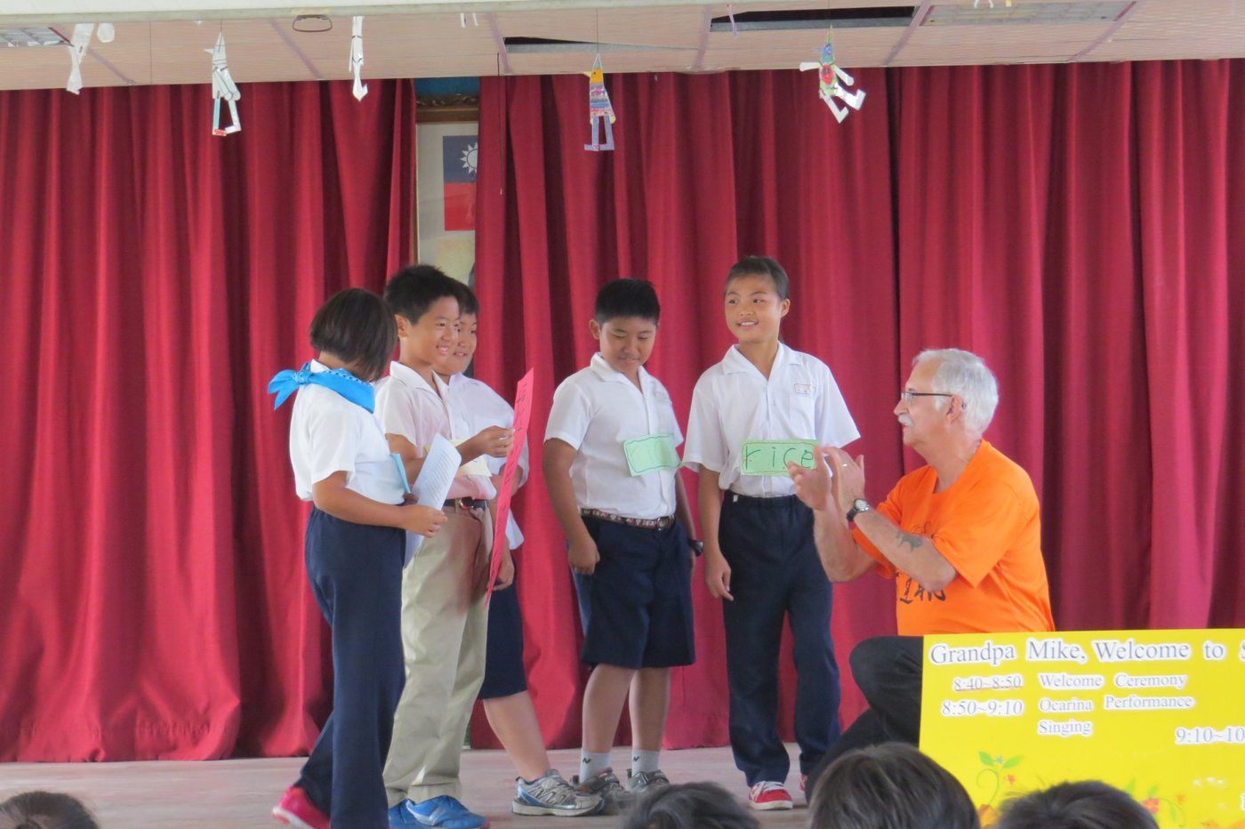 Grandpa Mike during a school visit