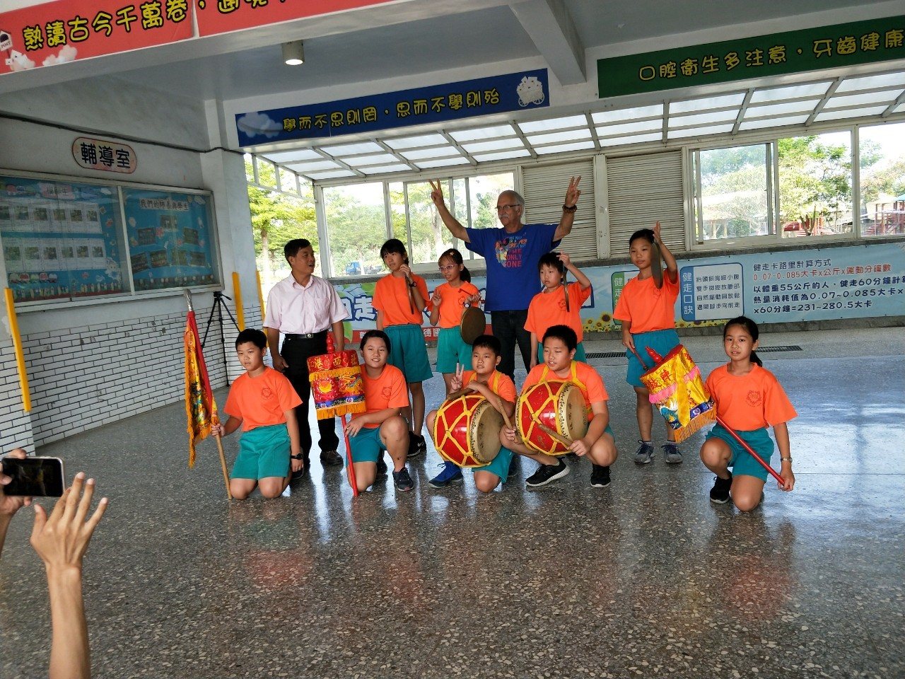 Grandpa Mike during a school visit