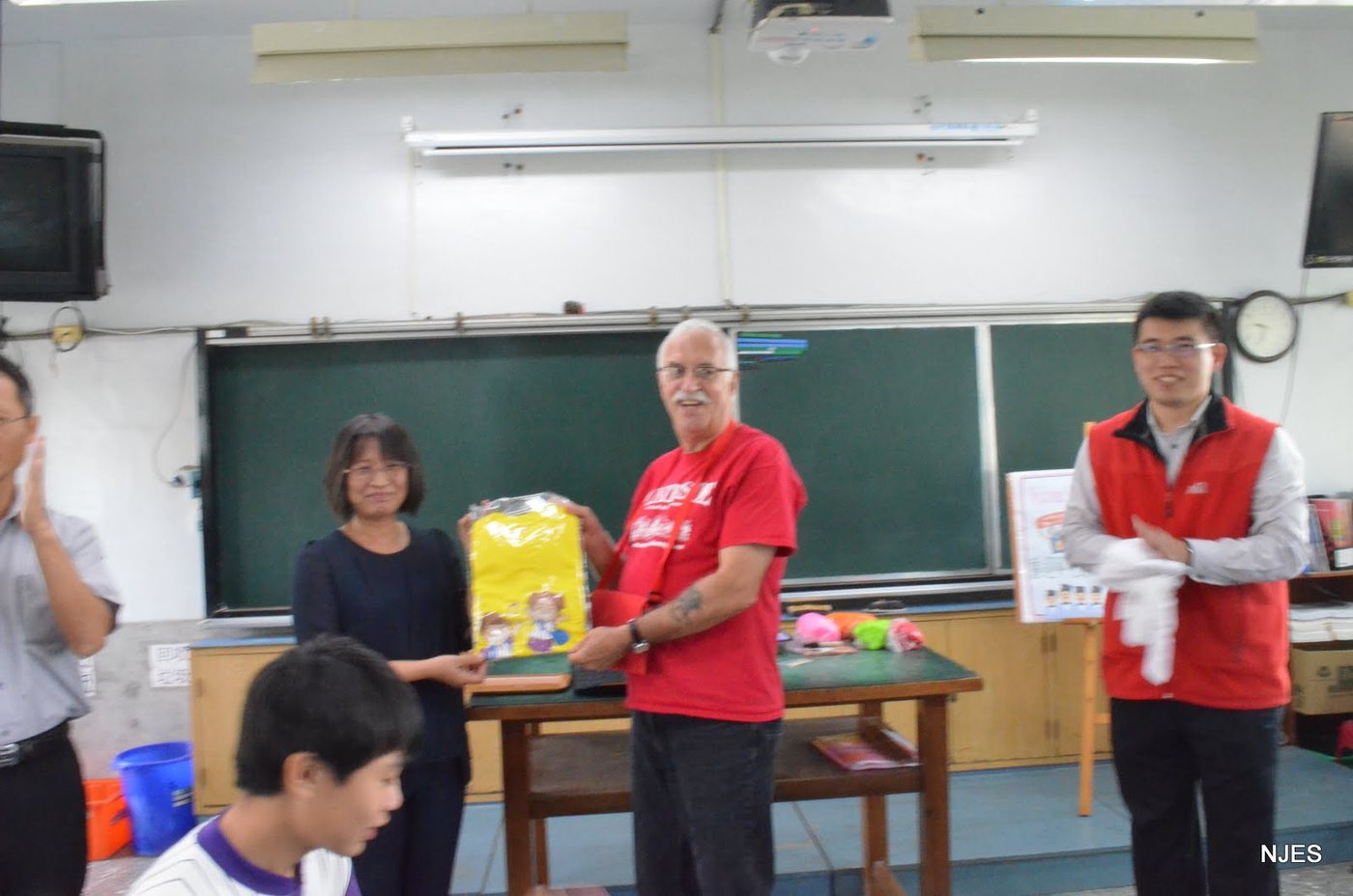 Grandpa Mike during a school visit
