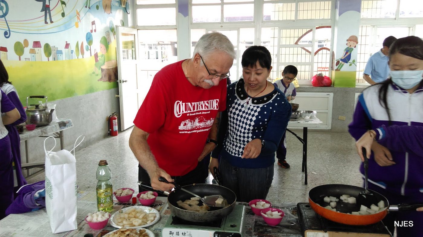 Grandpa Mike during a school visit