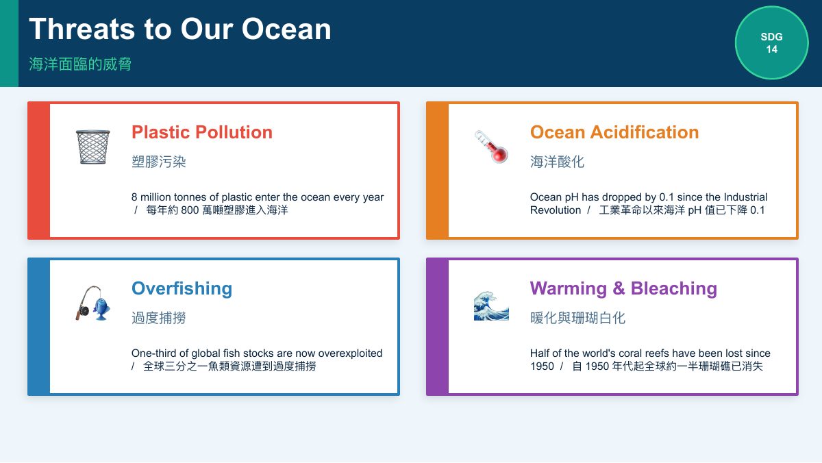 SDG 14 保育海洋生態（中學雙語版） — slide 4