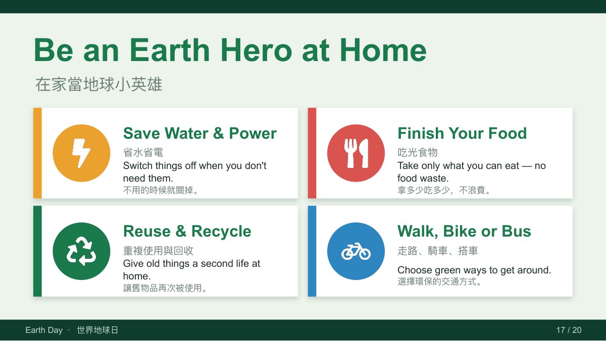 地球日 Earth Day — slide 17